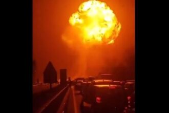 Explosion at Italian Highway Rest Stop Ignites Truck in Flames