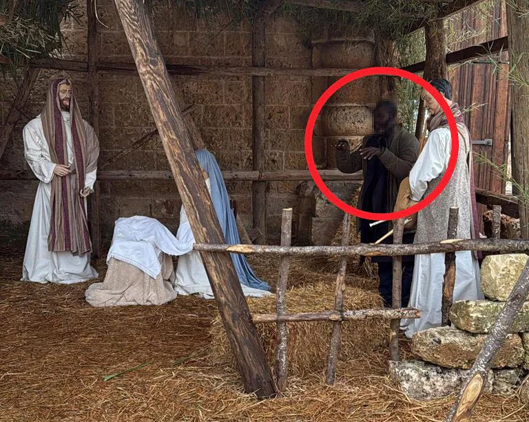 Fugitive in Italy caught after hiding as a statue in Christmas nativity scene